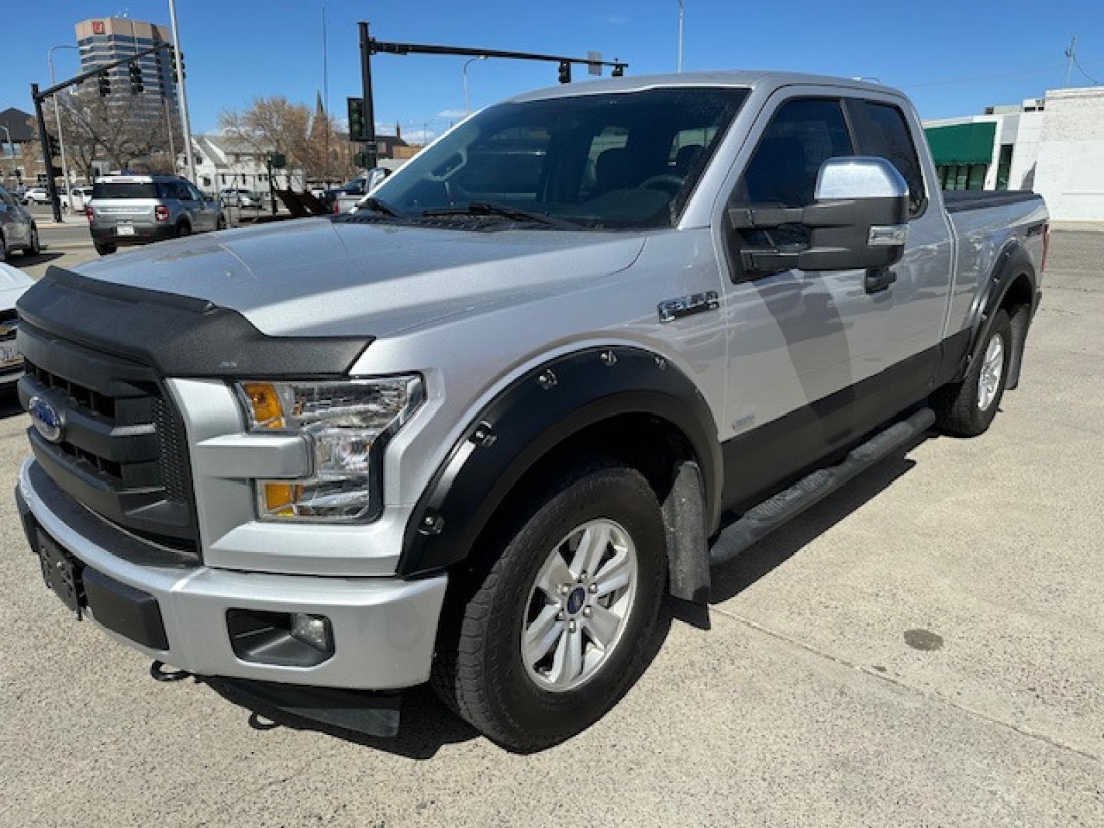 2017 SILVER /Gray Ford F-150 XL Plus (1FTEX1EP7HK) with an 2.7 EcoBoost engine, Automatic transmission, located at 3200 1st Avenue North, Billings, MT, 59101, (406) 245-9055, 45.779270, -108.510742 - Super Sharp and Low Mileage Local Trade-In! Power Windows, Power Door Locks, Tilt Steering, Cruise Control, Sport Exterior Trim Enhancement Package, Wheels, Tow, Tonneau Cover, Automatic Transmission, Air Conditioning, Fold Down Front Seat Center Console, Remote Start and Only 58,800 Miles. CarFax - Photo #0